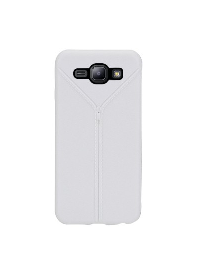 Samsung Galaxy J1 (J100) Zipper Serisi TPU Kapak Beyaz