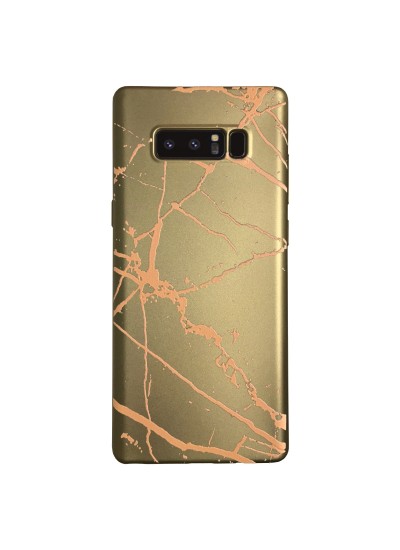 Samsung Galaxy Note 8 (N950) Fırça Desen Silikon Arka Kapak Gold