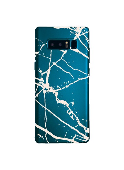 Samsung Galaxy Note 8 (N950) Fırça Desen Silikon Arka Kapak Mavi