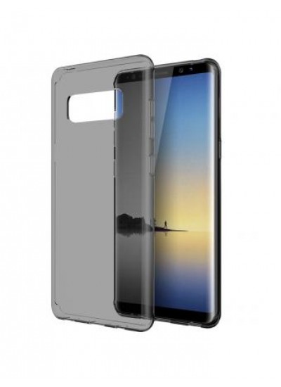 Samsung Galaxy Note 8 (N950) Kılıf Soft Silikon Şeffaf-Siyah Arka Kapak
