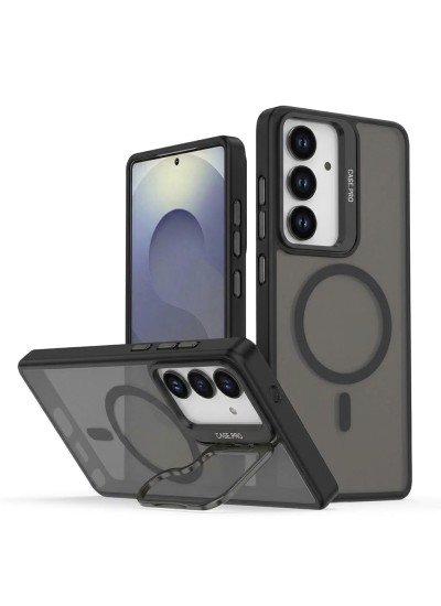 Samsung Galaxy S24 FE Kılıf Armor Seri Magsafe Uyumlu Stand Özellikli Kamera Lensli Kapak Samsung Galaxy S24 FE Kılıf Armor Seri Magsafe Uyumlu Stand Özellikli Kamera Lensli Kapak