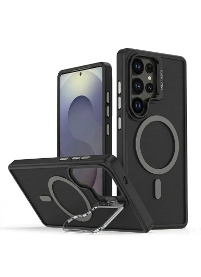 Samsung Galaxy S24 Ultra Kılıf Armor Seri Magsafe Uyumlu Stand Özellikli Kamera Lensli Kapak Samsung Galaxy S24 Ultra Kılıf Armor Seri Magsafe Uyumlu Stand Özellikli Kamera Lensli Kapak