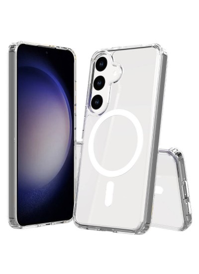 Samsung Galaxy S25 FE Kılıf Combo Seri Magsafe Sert Şeffaf Kapak