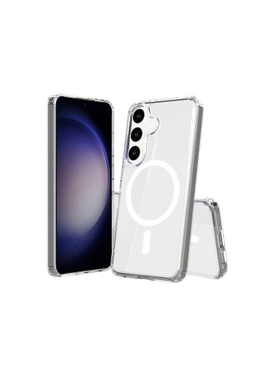 Samsung Galaxy S25 FE Kılıf Magsafe Özellikli Şeffaf Silikon Kapak Samsung Galaxy S25 FE Kılıf Magsafe Özellikli Şeffaf Silikon Kapak