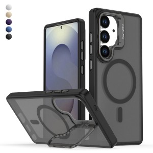 Samsung Galaxy S25 Kılıf Armor Seri Magsafe Uyumlu Stand Özellikli Kamera Lensli Kapak