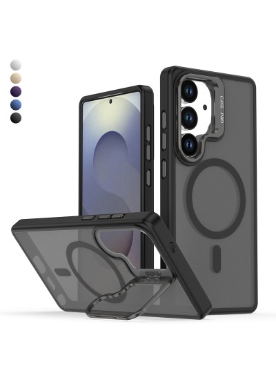Samsung Galaxy S25 Kılıf Armor Seri Magsafe Uyumlu Stand Özellikli Kamera Lensli Kapak
