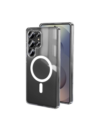 Samsung Galaxy S25 Ultra Kılıf Magsafe Özellikli Şeffaf Silikon Kapak