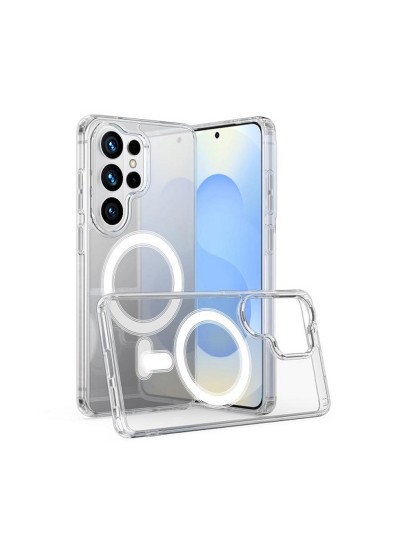 Samsung Galaxy S26 Ultra Kılıf Magsafe Özellikli Şeffaf Silikon Kapak
