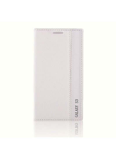 Samsung Galaxy S3 (I9300) Gizli Mıknatıslı Magnum Kılıf Beyaz