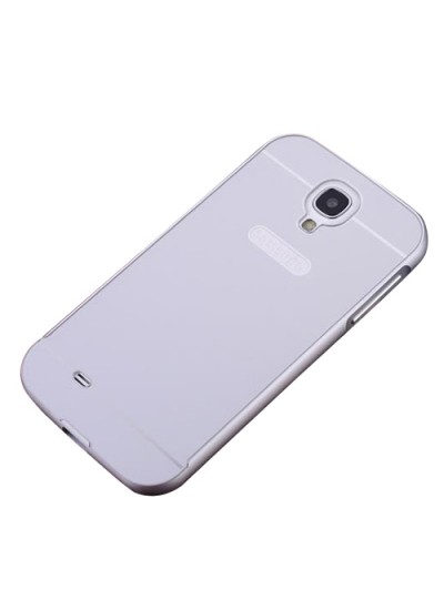 Samsung Galaxy S4 0,7 mm Metal Bumper Arka Koruma Kapaklı Gri