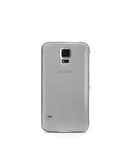 Samsung Galaxy S5 Mini (G800) Kılıf Soft Silikon Şeffaf-Siyah Arka Kapak
