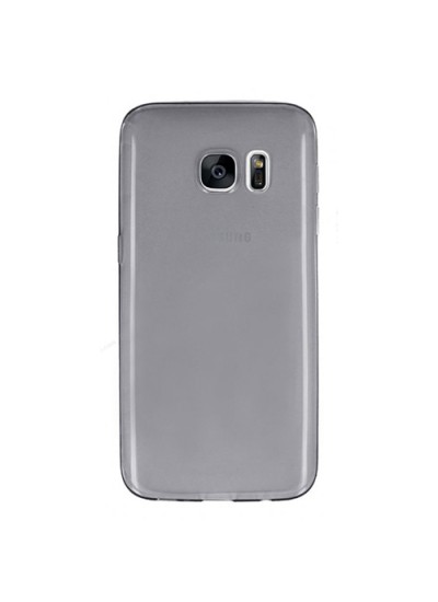 Samsung Galaxy S7 Kılıf Soft Silikon Şeffaf-Siyah Arka Kapak