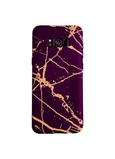 Samsung Galaxy S8 (G950) Fırça Desen Silikon Arka Kapak Mor