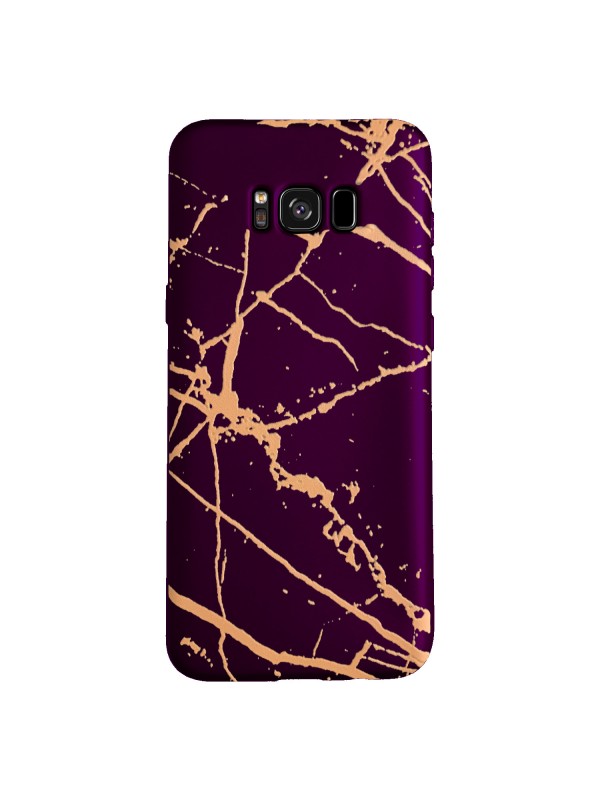 Samsung Galaxy S8 (G950) Fırça Desen Silikon Arka Kapak Mor…