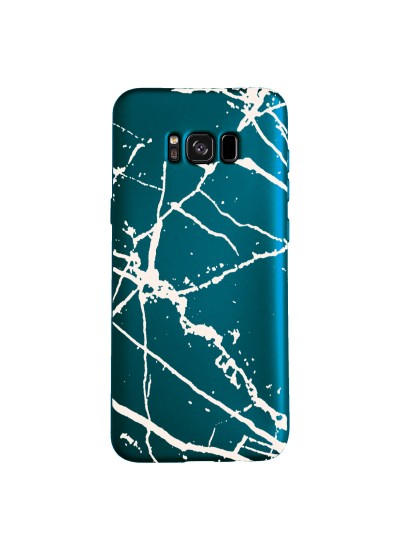 Samsung Galaxy S8 Plus (G955) Fırça Desen Silikon Arka Kapak Mavi
