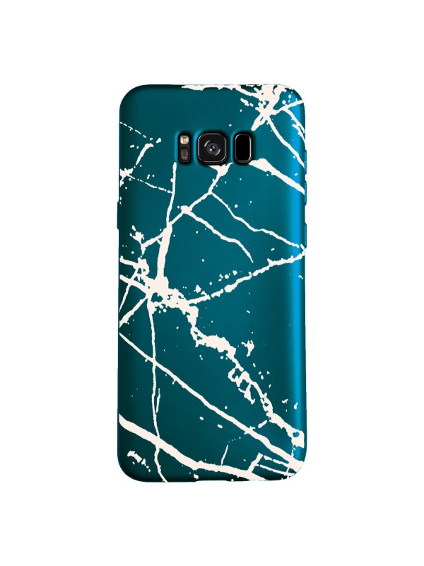 Samsung Galaxy S8 Plus (G955) Fırça Desen Silikon Arka Kapak Mavi…