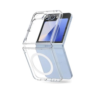 Samsung Galaxy Z Flip7 Kılıf Magsafe Özellikli Şeffaf Silikon Kapak
