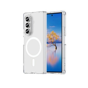 Samsung Galaxy Z Fold7 Kılıf Magsafe Özellikli Şeffaf Silikon Kapak