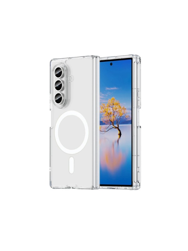 Samsung Galaxy Z Fold7 Kılıf Magsafe Özellikli Şeffaf Silikon Kapa…