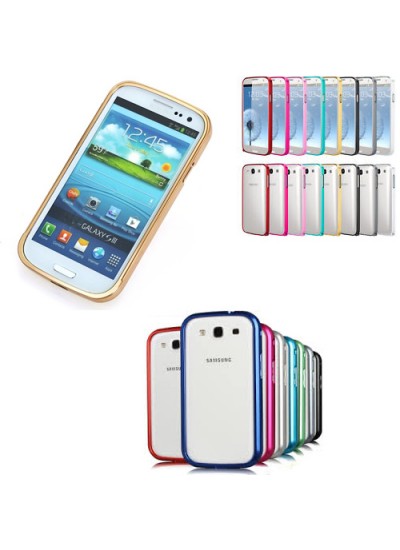 Samsung I9300 S3 Bumper Çerçeve Kılıf Siyah