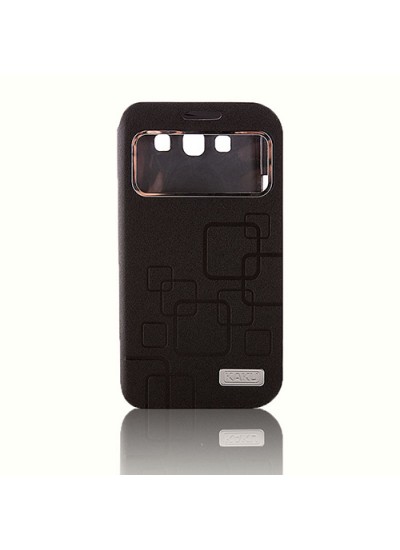 Samsung S3 I9300 KakuSiga Yan Kapaklı Kılıf Siyah Samsung S3 I9300 KakuSiga Yan Kapaklı Kılıf Siyah