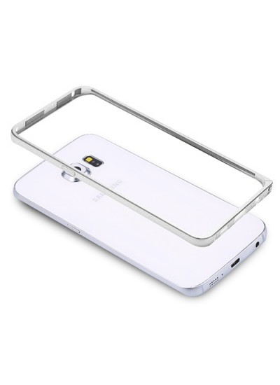 Samsung S6 G920 Bumper Çerçeve Kılıf Gri