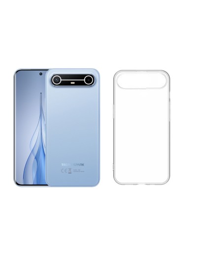 Tecno Spark Slim Kılıf Kamera Korumalı Silikon Lux Şeffaf Kapak