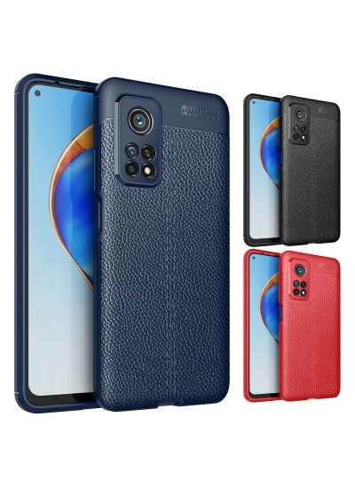Xiaomi Mi 10T Pro Kılıf Focus Deri Desen Silikon Arka Kapak