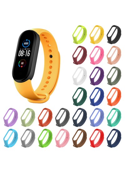 Xiaomi Mi Band 3 / 4 / 5 Akıllı Bileklik için Yedek Silikon Kordon