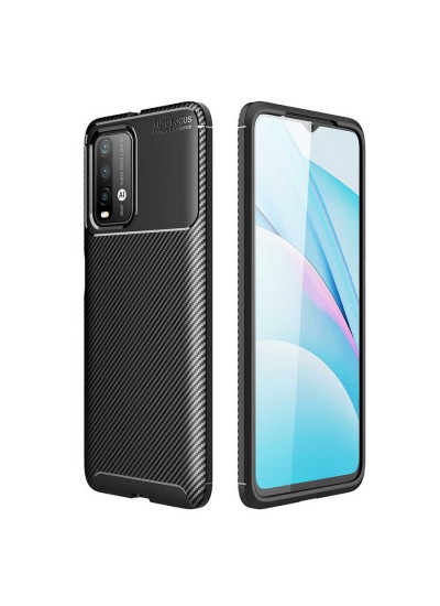 Xiaomi Poco M3 Kılıf Focus Carbon Desen Silikon Arka Kapak