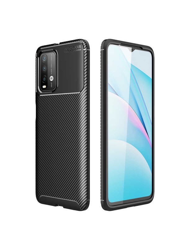 Xiaomi Poco M3 Kılıf Focus Carbon Desen Silikon Arka Kapak…