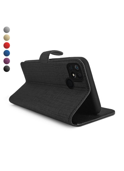 Xiaomi Redmi 10C / Poco C40 Kılıf FitCase Fabric Kapaklı Cüzdanlı