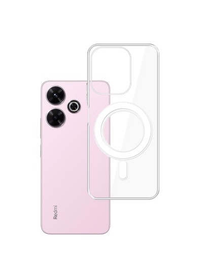 Xiaomi Redmi 13 Kılıf Magsafe Özellikli Sararmaz Sert Şeffaf Kapak