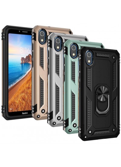 Xiaomi Redmi 7A Kılıf Panzer Ring Tam Koruma Arka Kapak