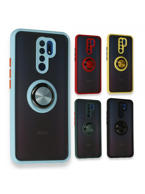 Xiaomi Redmi 9 Kılıf Montrea Ring Yüzük Stantlı Kapak…