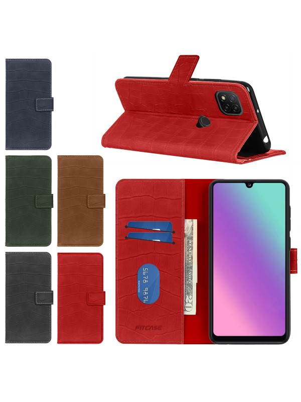 Xiaomi Redmi 9C Kılıf Kroko Desen Kapaklı Cüzdanlı…