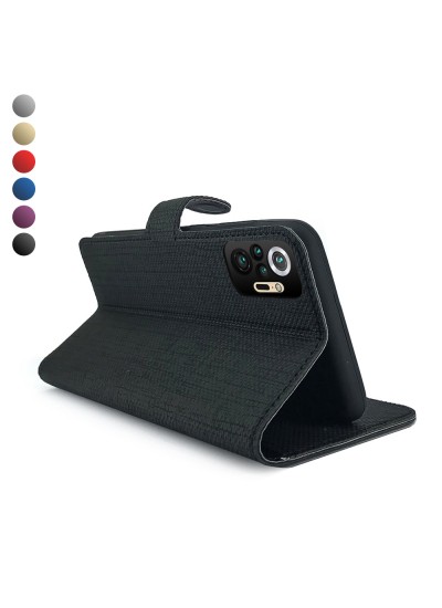 Xiaomi Redmi Note 10 Pro Kılıf FitCase Fabric Kapaklı Cüzdanlı