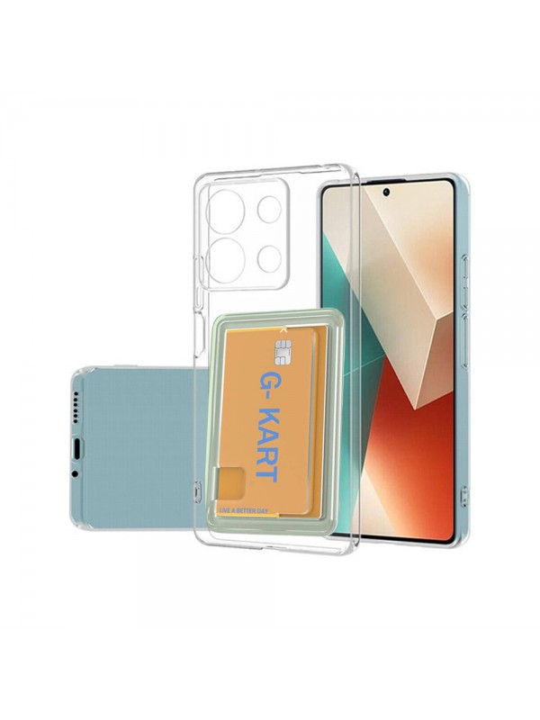 Xiaomi Redmi Note 13 Pro 4G Kılıf Cardy Şeffaf Kartlık Cepli Kapak…
