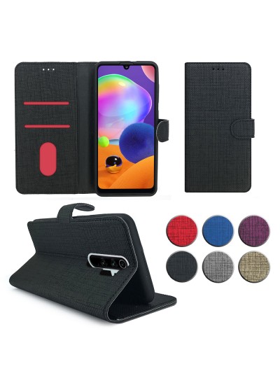 Xiaomi Redmi Note 8 PRO Kılıf FitCase Fabric Kapaklı Cüzdanlı